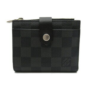 Louis Vuitton Multi Porte Carte Wallet Bifold Canvas Damier Graphite Black